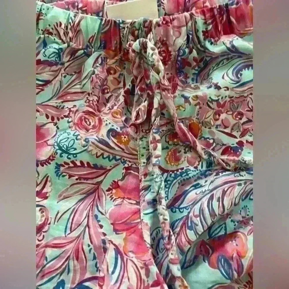 Lilly Pulitzer X POTTERY BARN PJs Isla De Coco Floral TEEN Pajama Set, Medium - Picture 8 of 9